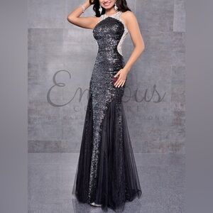 ENVIOUS SZ-0 17145 BLACK PROM/FORMAL/PAGENT DRESS